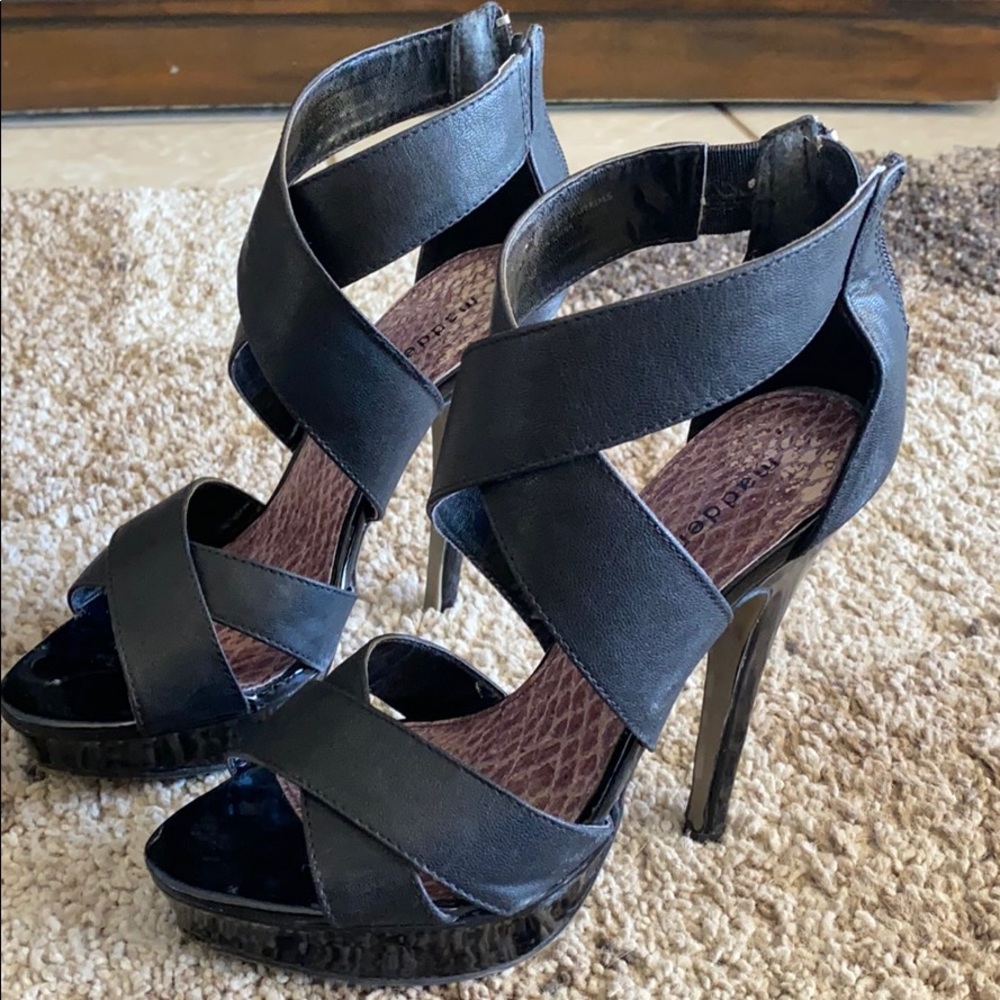 Madden Girl Black Heels Size 7